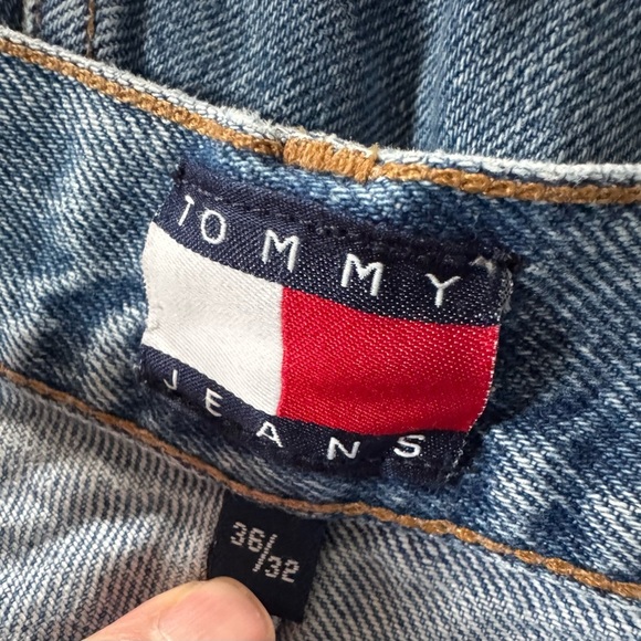 VTG 90s Tommy Hilfiger Tapered Leg Denim Freedom Jeans Men's Size 36X32 EUC - Picture 6 of 9